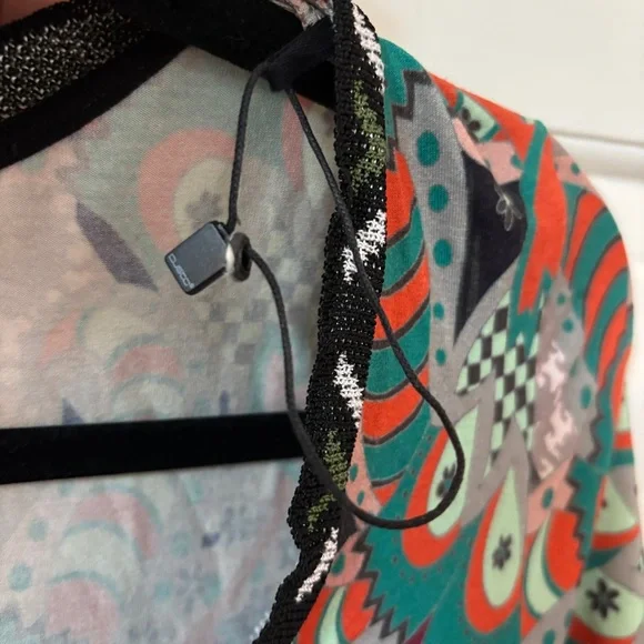 Custo Barcelona Dress Size Medium Abstract Boho 90s Y2K Knee Length Artsy V-Neck - Picture 7 of 16